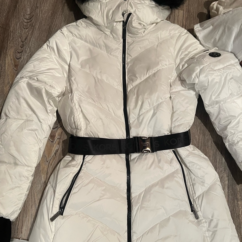 Michael Kors white puffer jacket